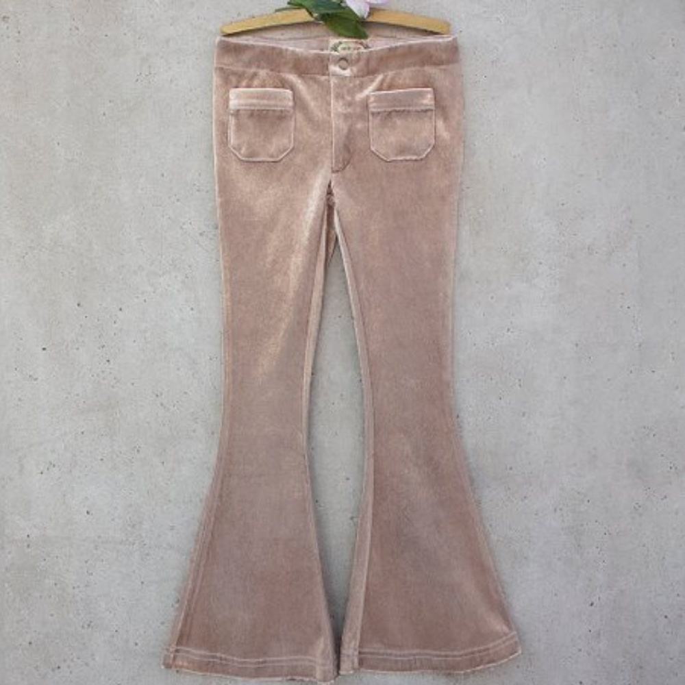 Joyfolie Mia Joy Velvet Flares Gold Girls Boutique